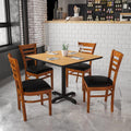 Black Vinyl Seat Ladder Back Chair W8369