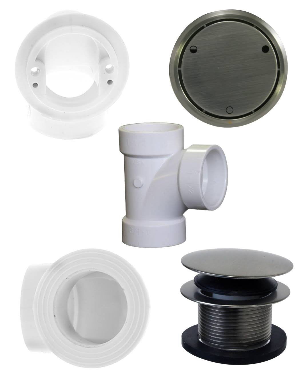 Satin Nickel Metalic Overflow Plumber&s Pack T9594