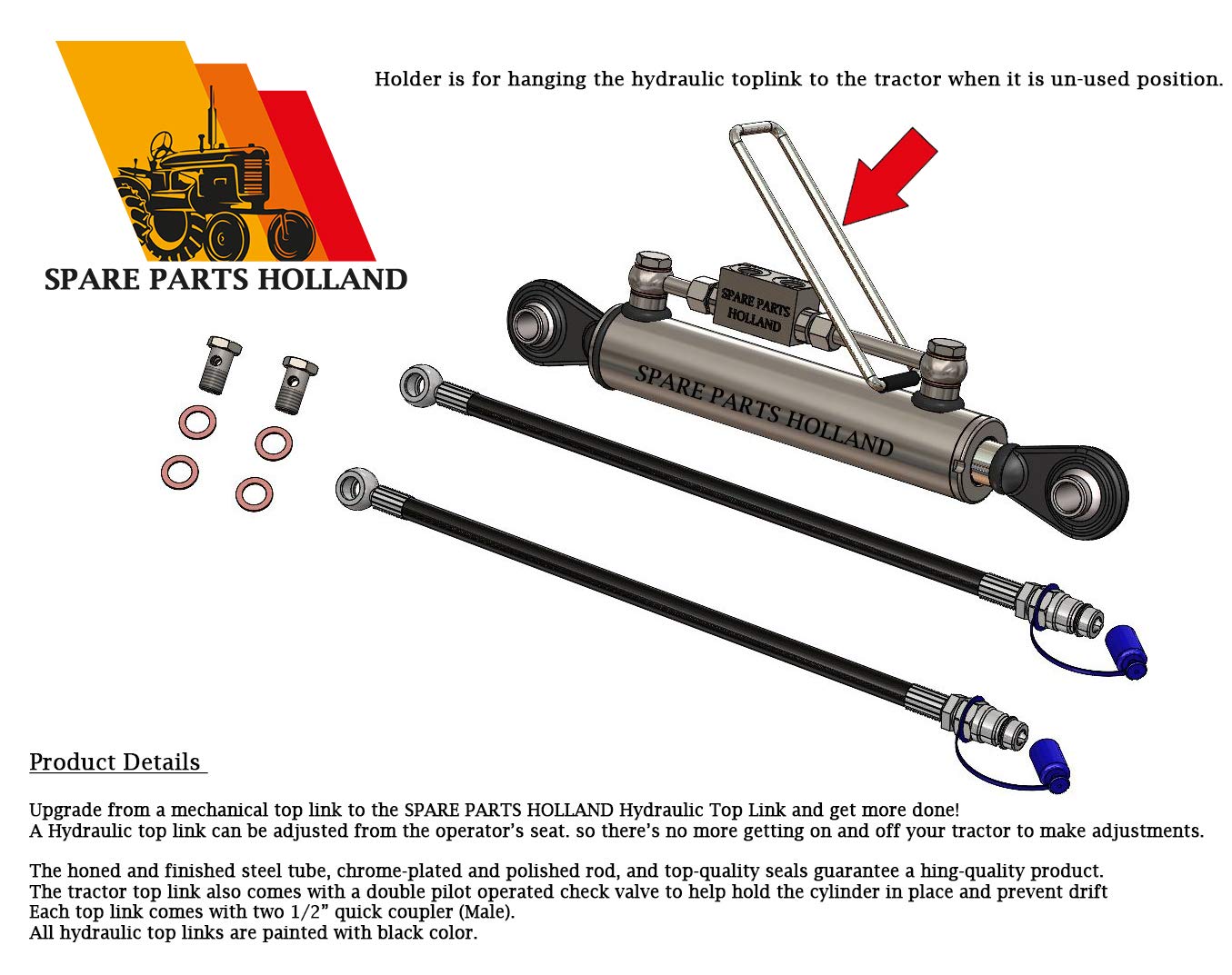 Hydraulic Top Link Cat. 1-1 with Locking Block M872694