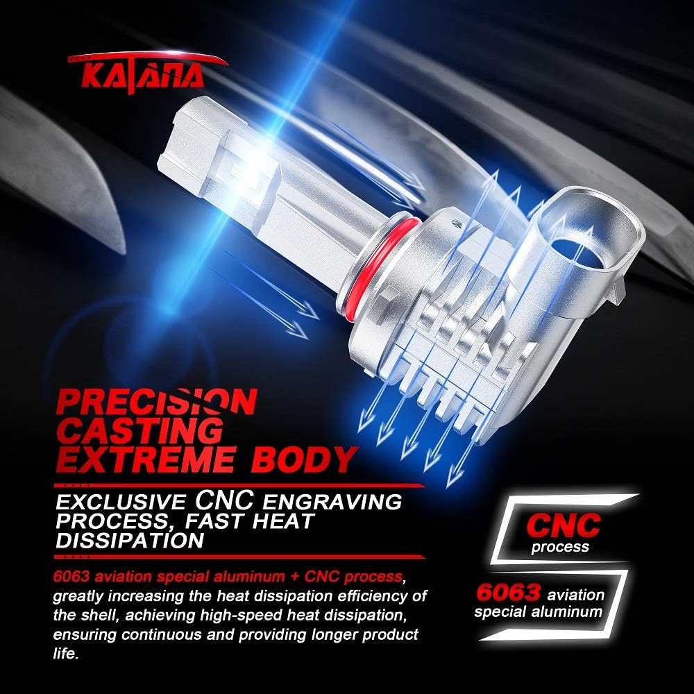9005 9006 LED Headlights Bulbs Combo, 24000LM Wireless HB3 HB4 High Low Beam Conversion Kit, 6500K Xenon White, Pack of 2 S197