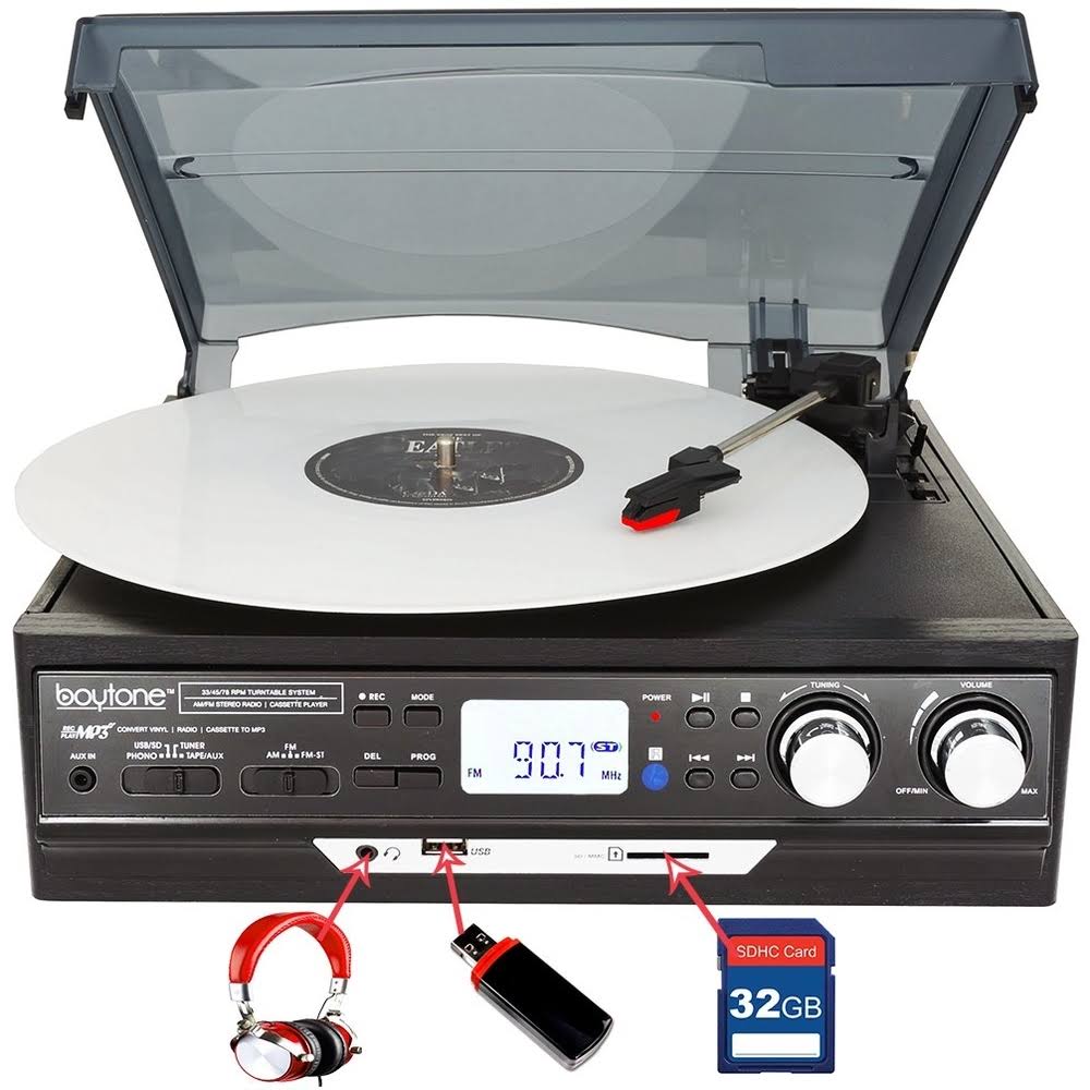 Bluetooth 3-Speed Stereo Turntable Y7341