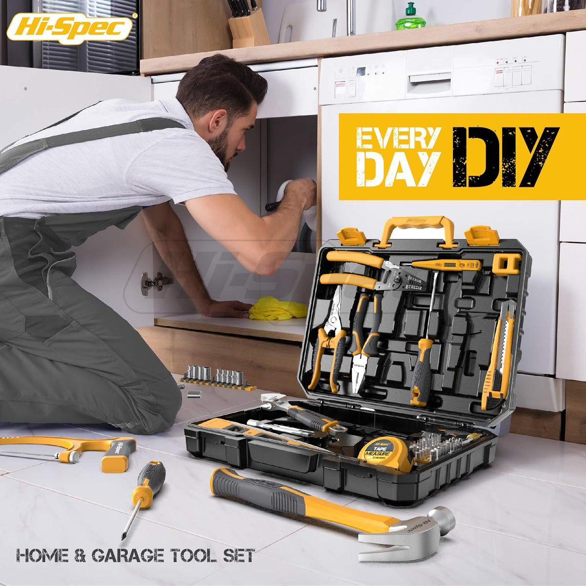 82 Piece Home & Garage Tool Kit Set with Storage Case B899