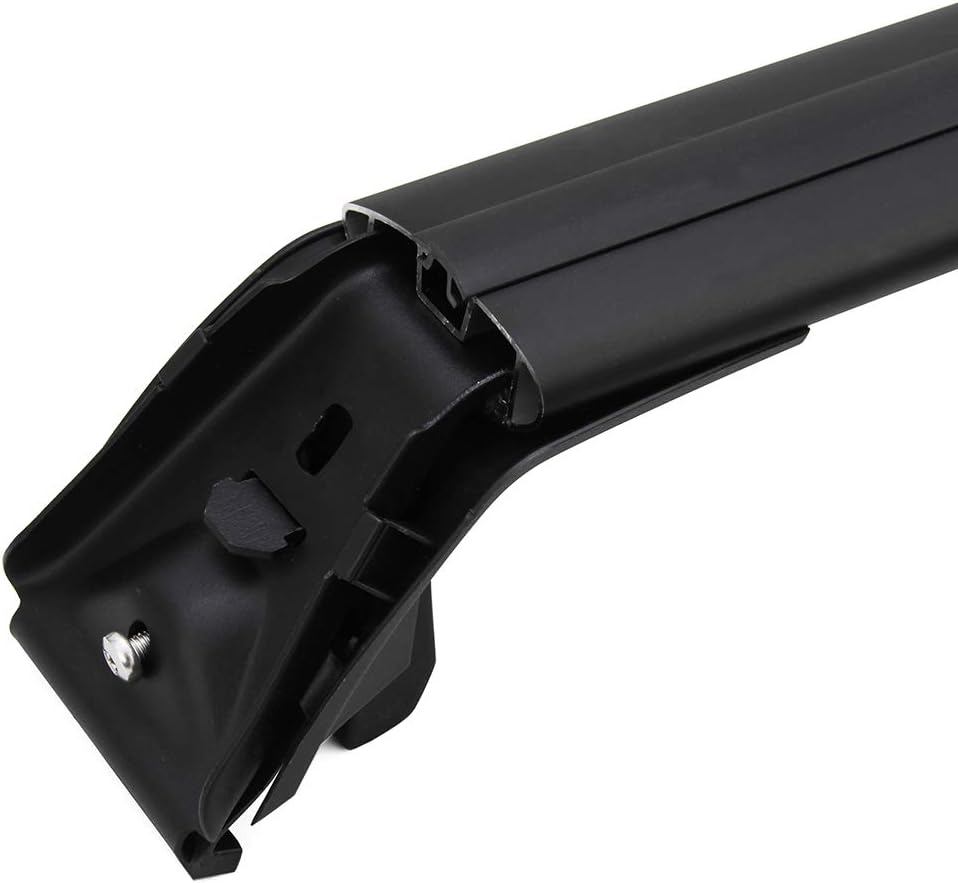 Roof Rack Side Rails Black Cross Bars Adjustable Lockable J806638