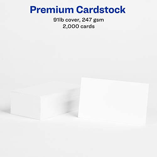White Clean Edge Laser Business Cards - 2000 pack W5700
