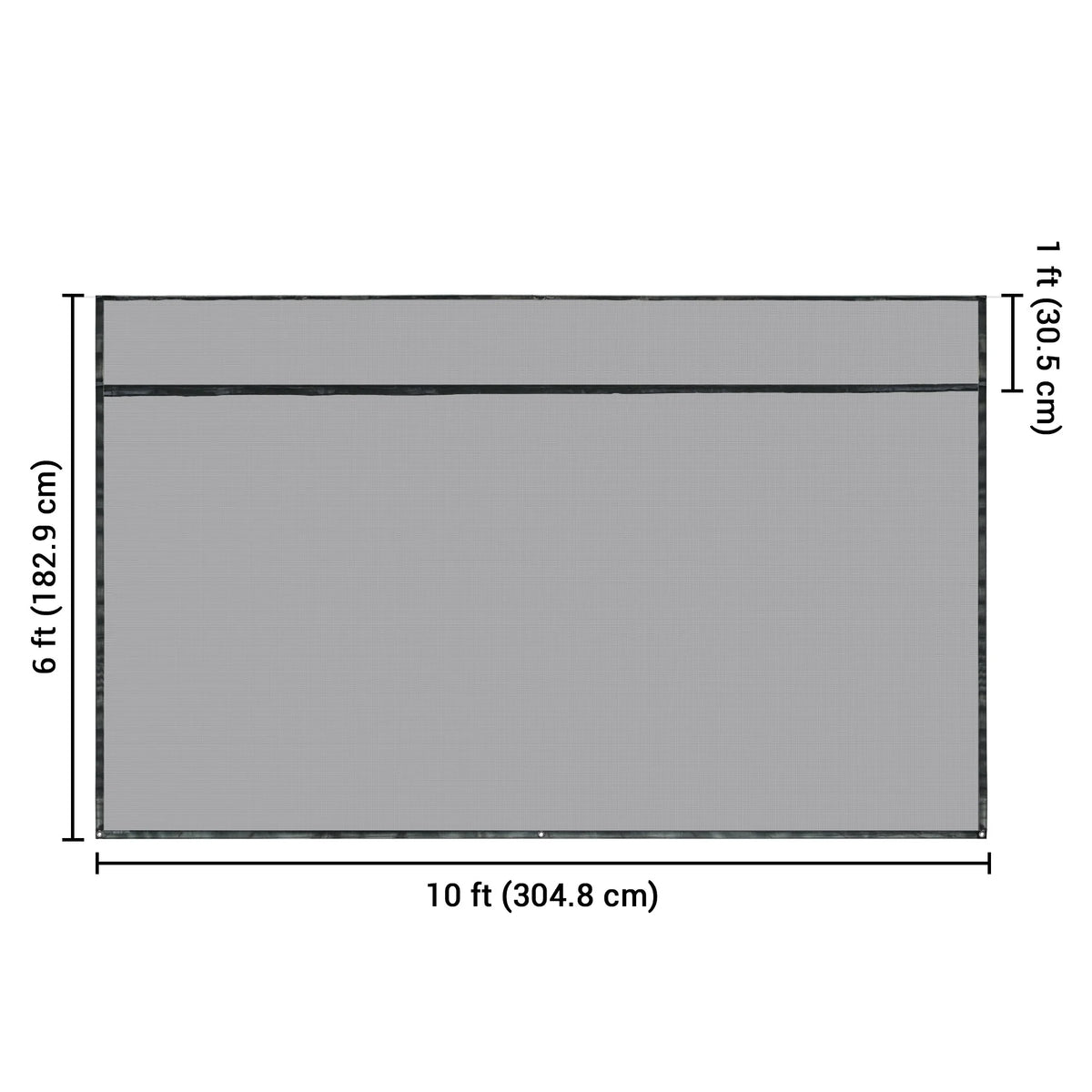 6x10' RV Awning Sun Shade Screen Black Mesh Q120351