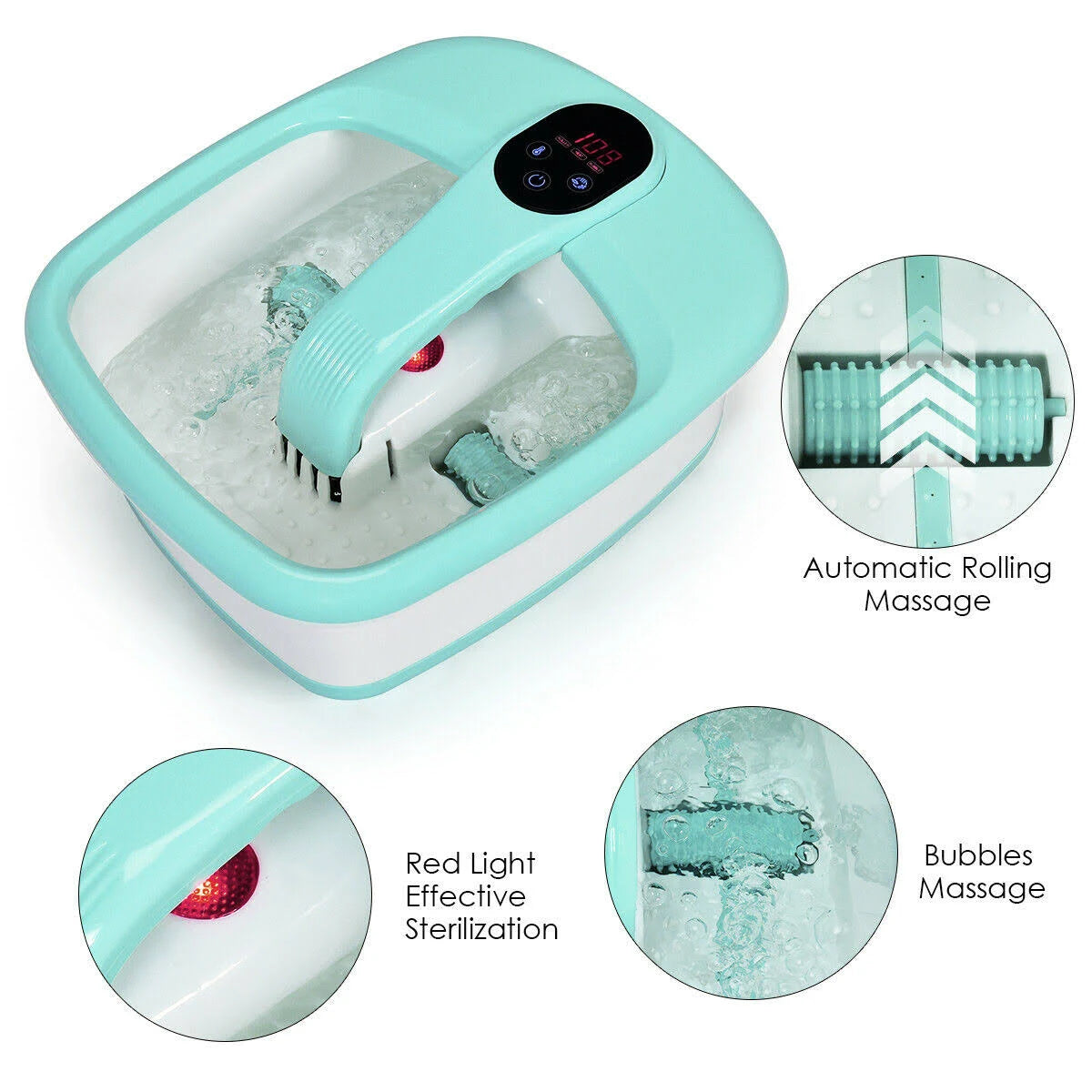 Green Electric Foot Bath Massager U1094