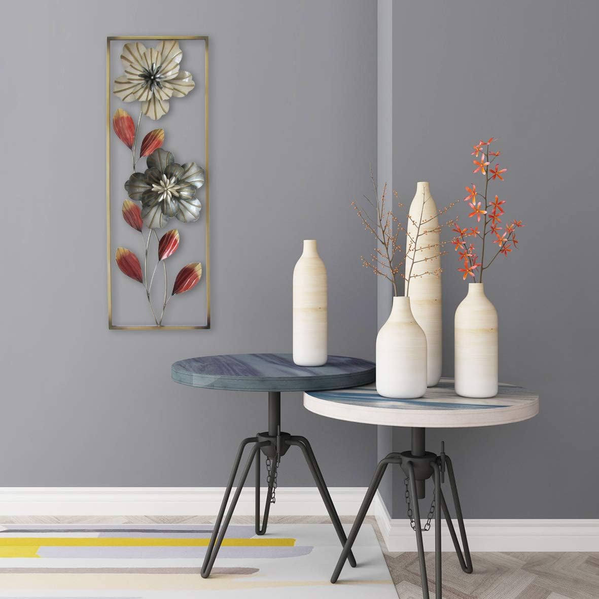 Wall Decor with Frame (Circles Earth Colors) Pack of 2 F442655