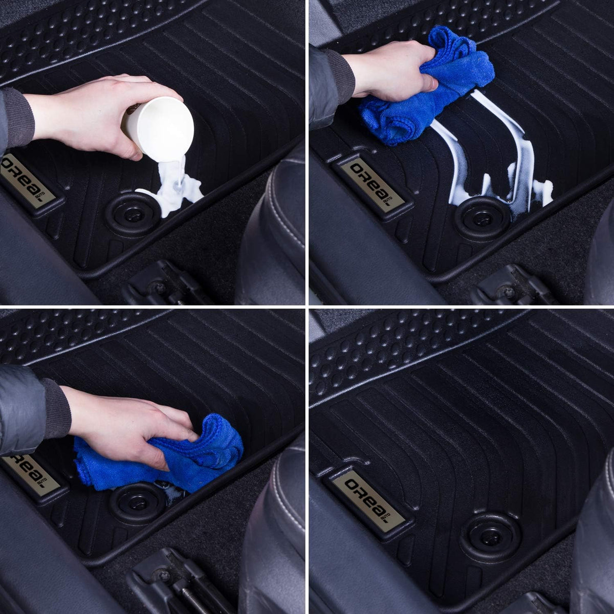 Black Front and Rear Car Mats for Hyundai Tucson 2019 2020 2021 K6684