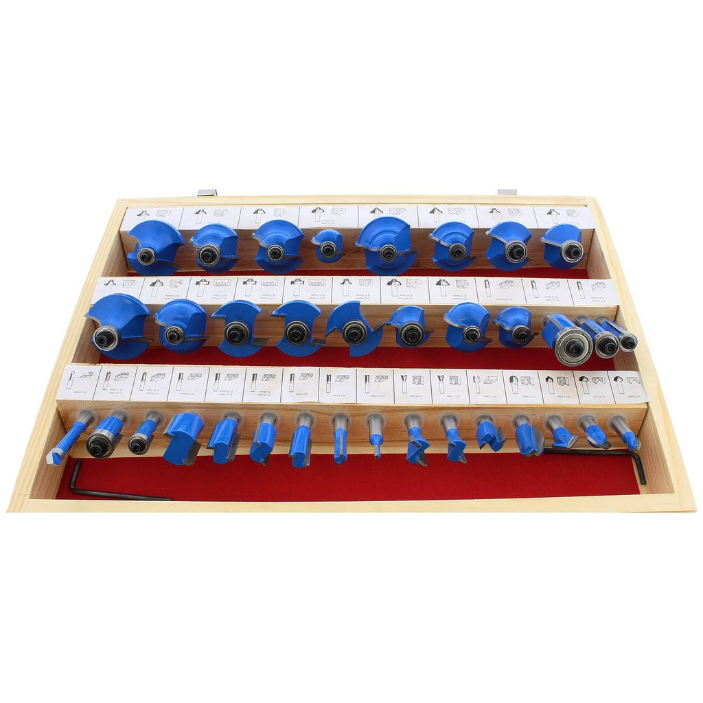 35-Piece Tungsten Carbide Router Bit Set with 1/4x22 inch Shank G79236