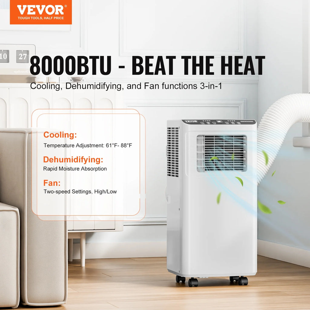 8,000 BTU Portable Air Conditioner Dehumidifier Fan Q402