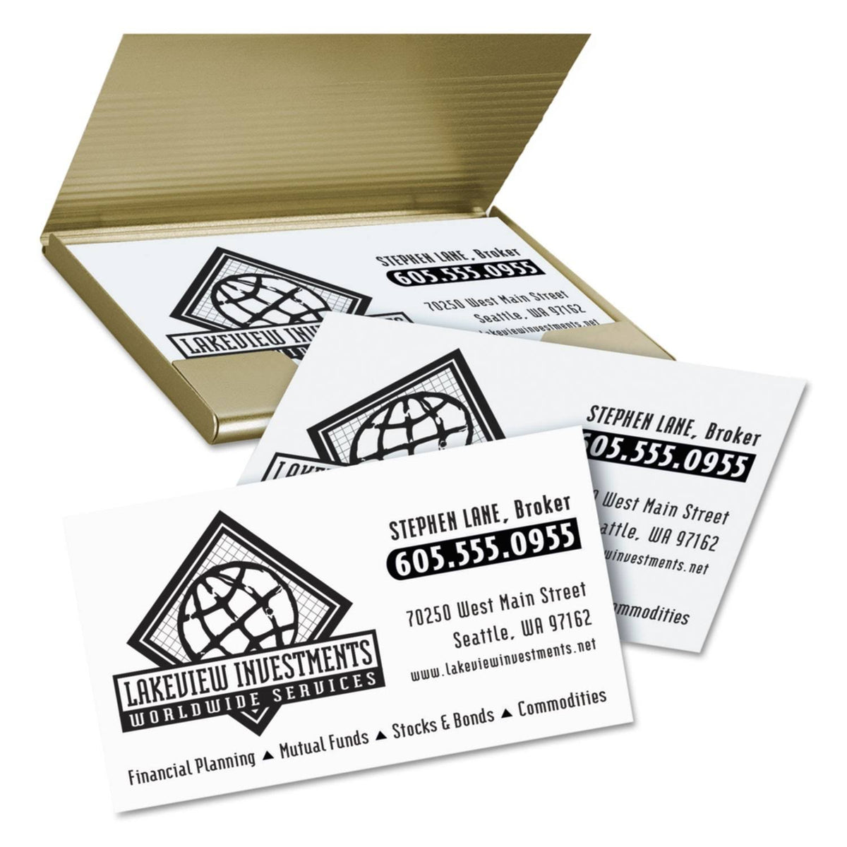 White Clean Edge Laser Business Cards - 2000 pack W5700