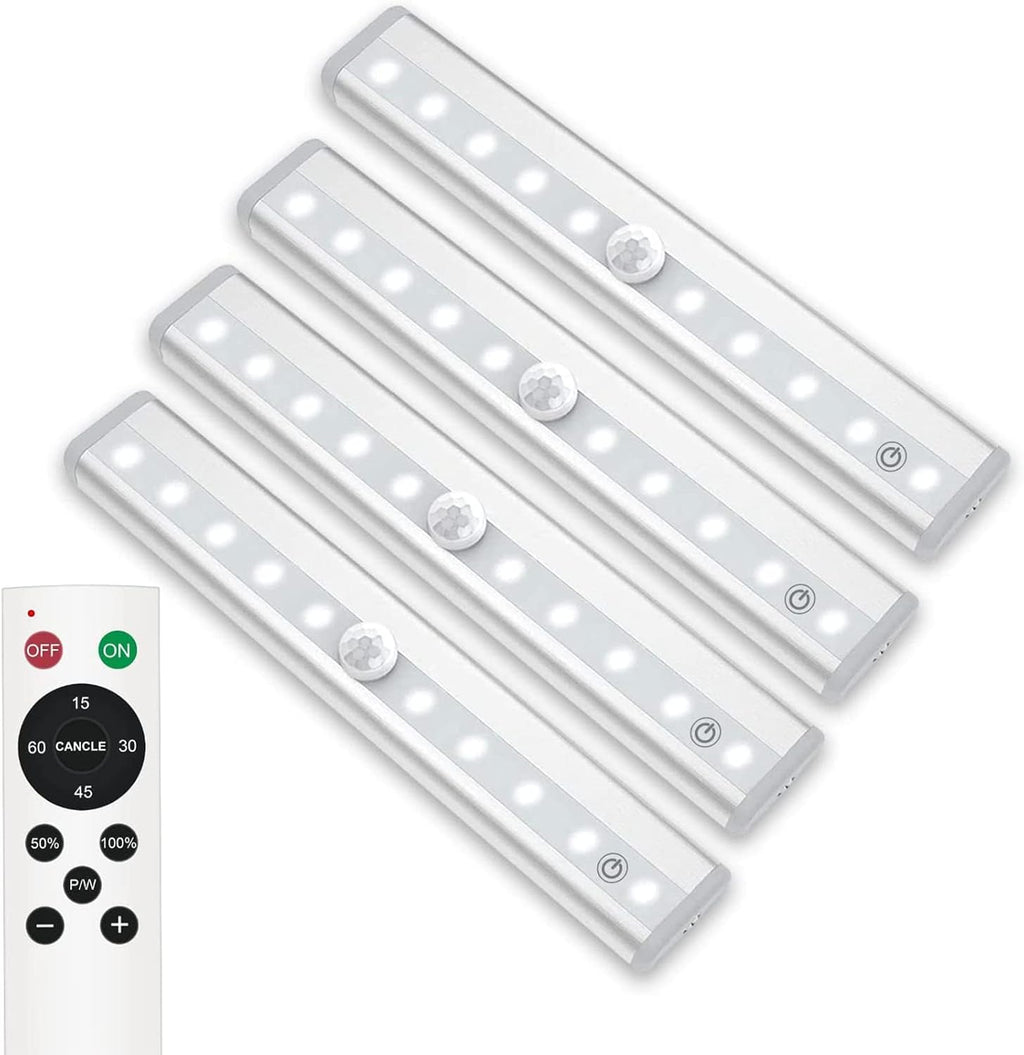 Rechargeable Remote Control 20-LED Dimmable Timer Closet Lights, 6 Pack G8853