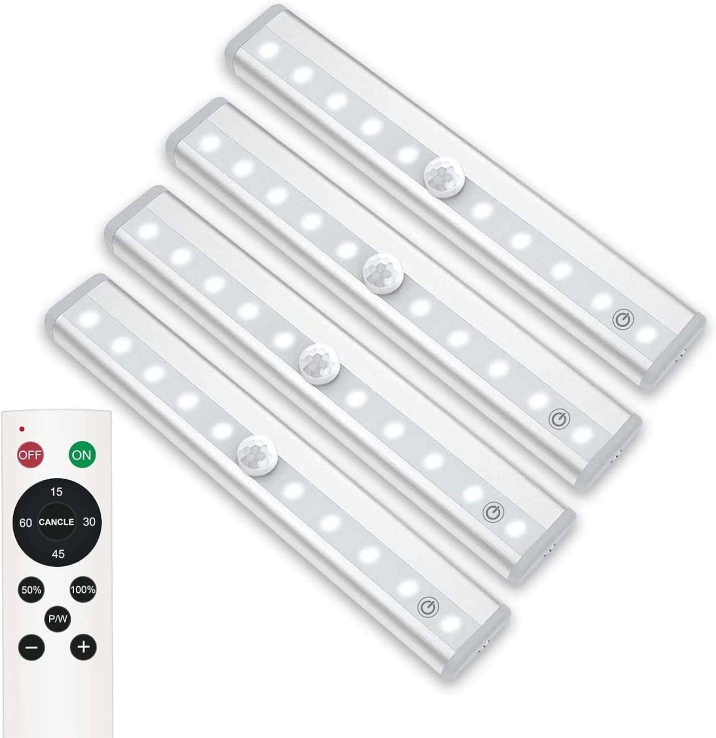 Rechargeable Remote Control 20-LED Dimmable Timer Closet Lights, 6 Pack G8853