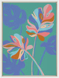 Monstera Green Framed Canvas Wall Art, 18x24 K618