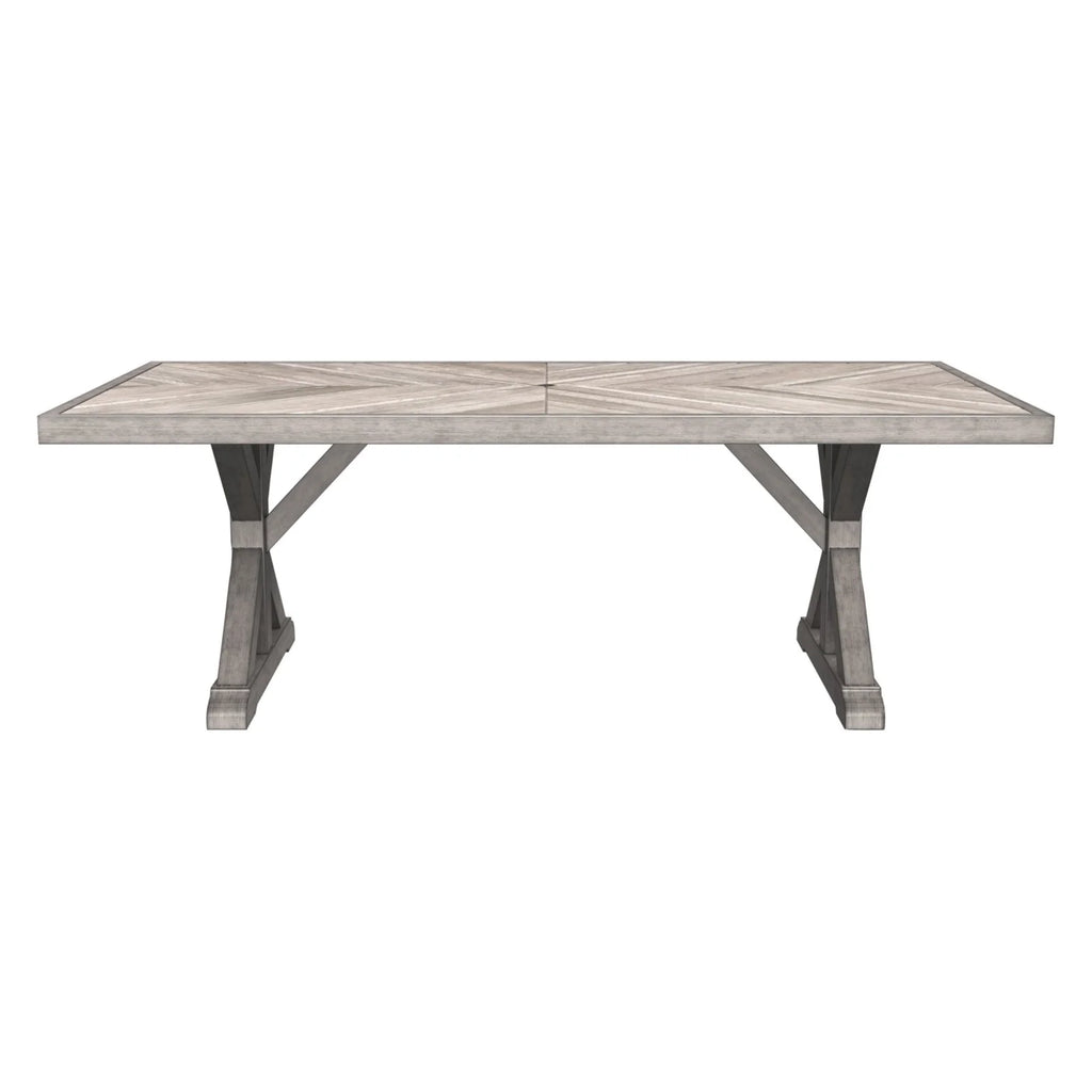 Beige Trestle Patio Dining Table O3621