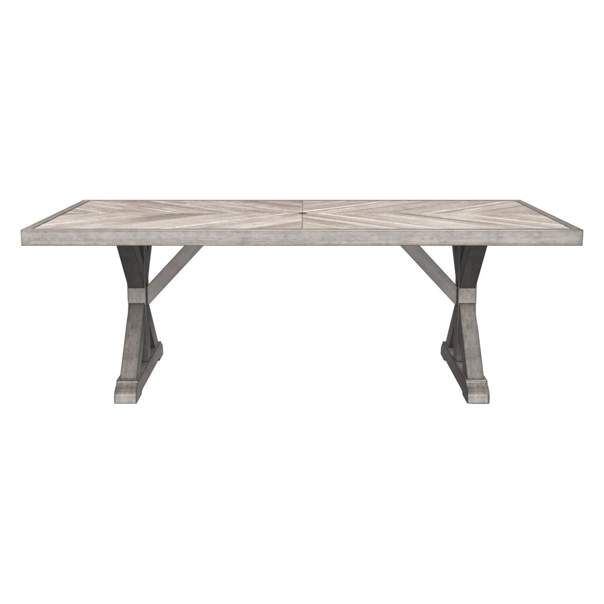 Beige Trestle Patio Dining Table O3621