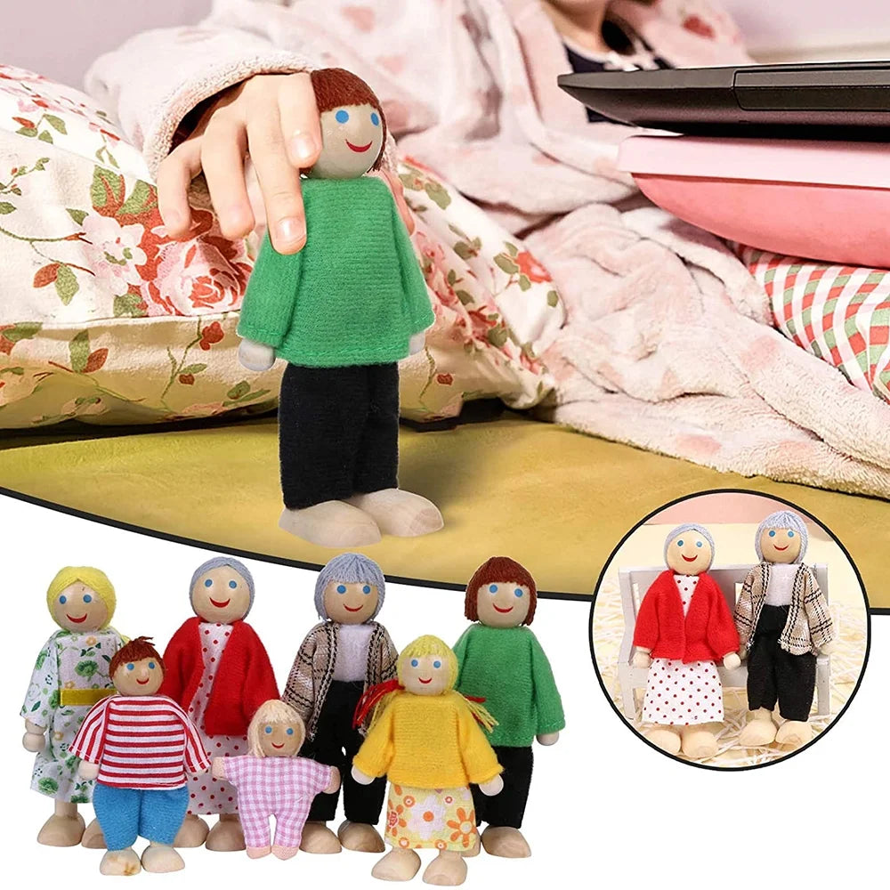 7pcs Wooden Doll Family Educational Toys G82048