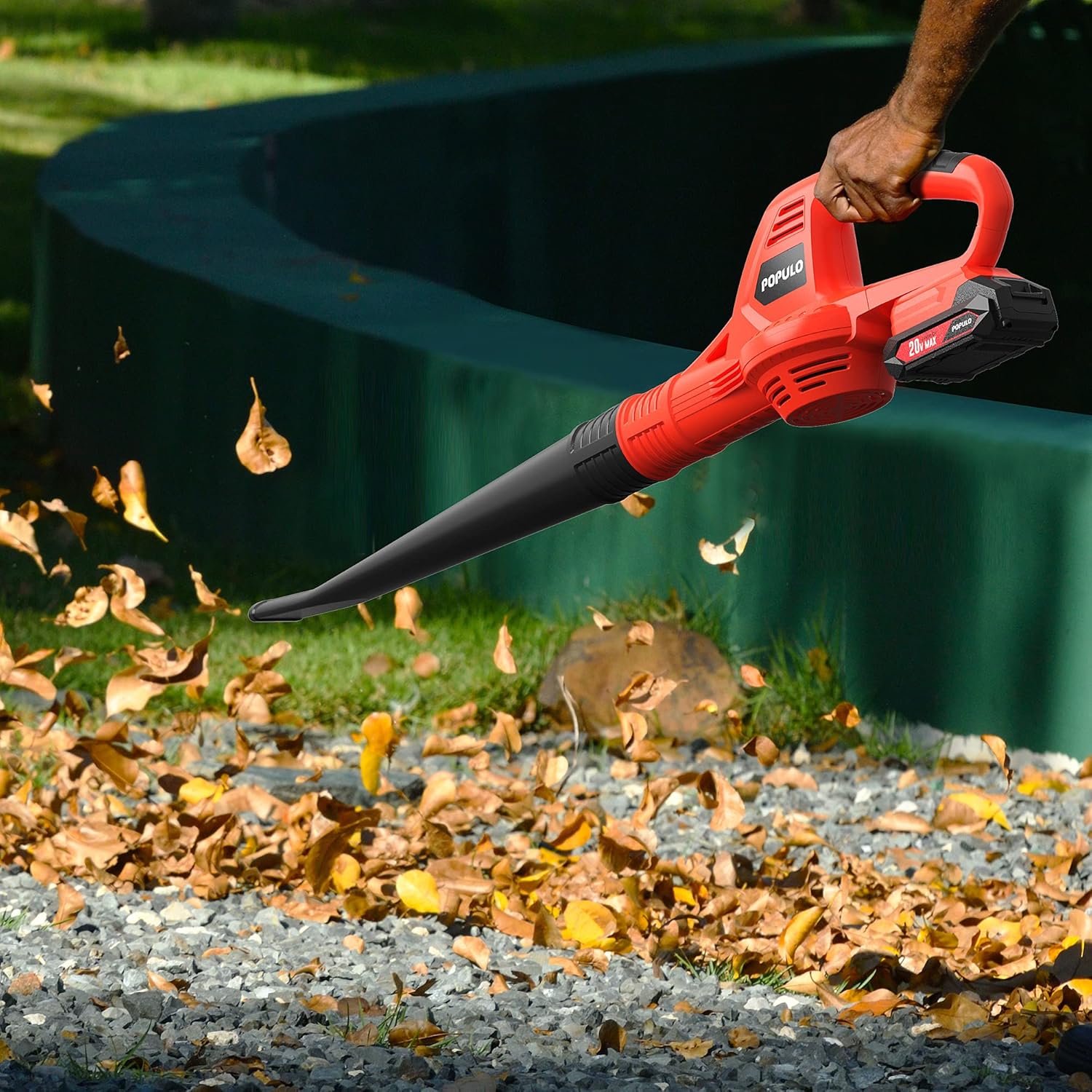 20V Cordless Leaf Blower with 2.0Ah Battery and Fast Charger W436