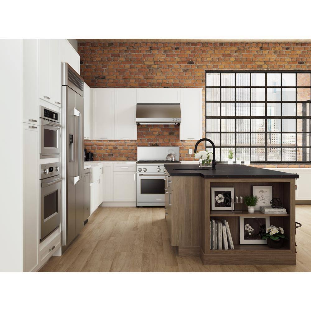 White Dual Pull Out Trash Can Base Kitchen Cabinet J62075