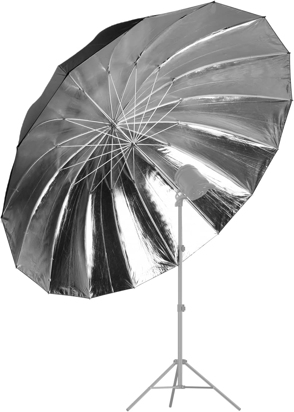 Black/Silver 71/180cm Large Reflective Umbrella with Carrying Bag Q93440