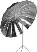 Black/Silver 71/180cm Large Reflective Umbrella with Carrying Bag Q93440