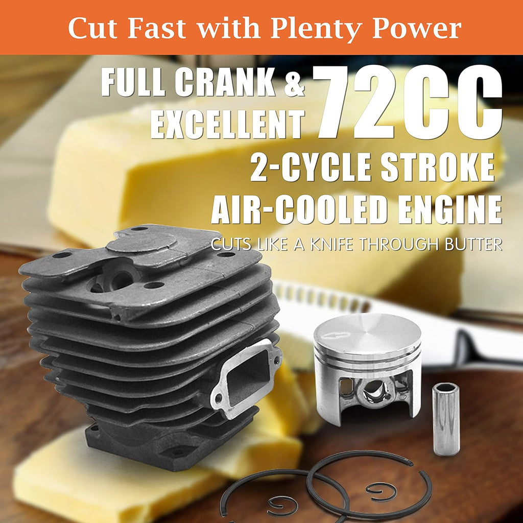 72cc Gas Chainsaw Powerhead with NGK Spark Plug F11111