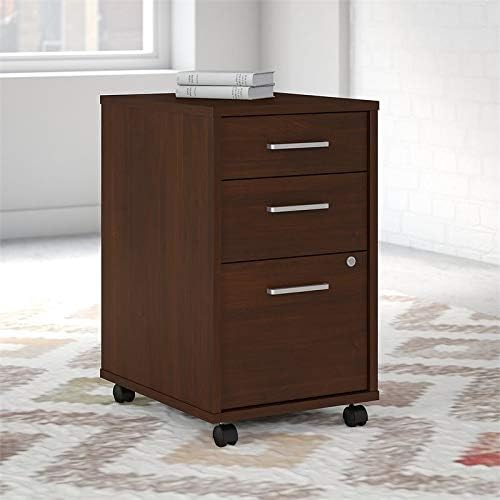 3 Drawer Mobile File Cabinet in Century Walnut I428