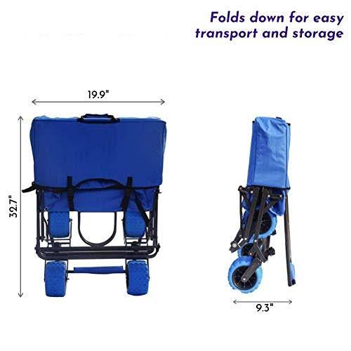 Royal Blue Extra Large Folding Utility Wagon L63359
