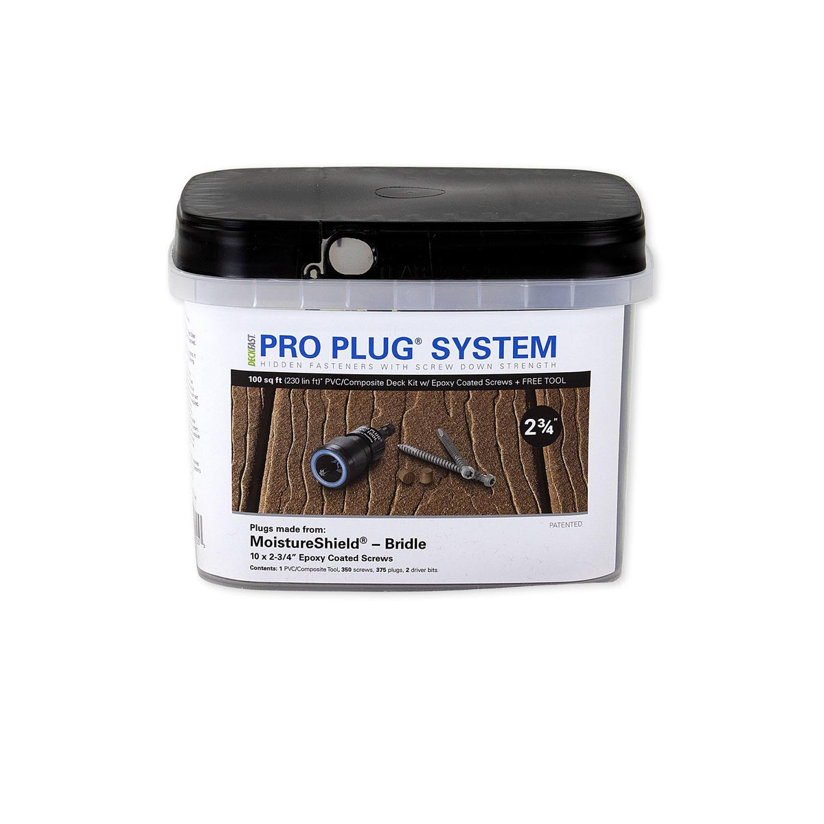 Epoxy Coated Carbon Steel Pro Plug System for Decking - 100 Square Feet E757372