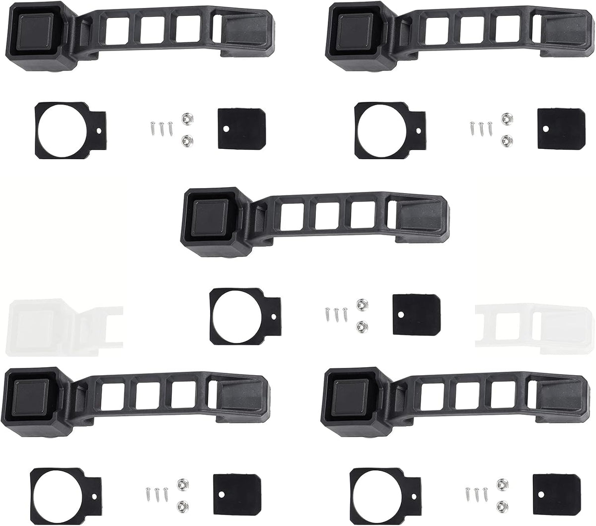 Mechanical Hollow Shape Handle Replacement Part for Jeep Wrangler JK JKU 2007-2018 (5 Handle /Set) Pack of 2 Y7919