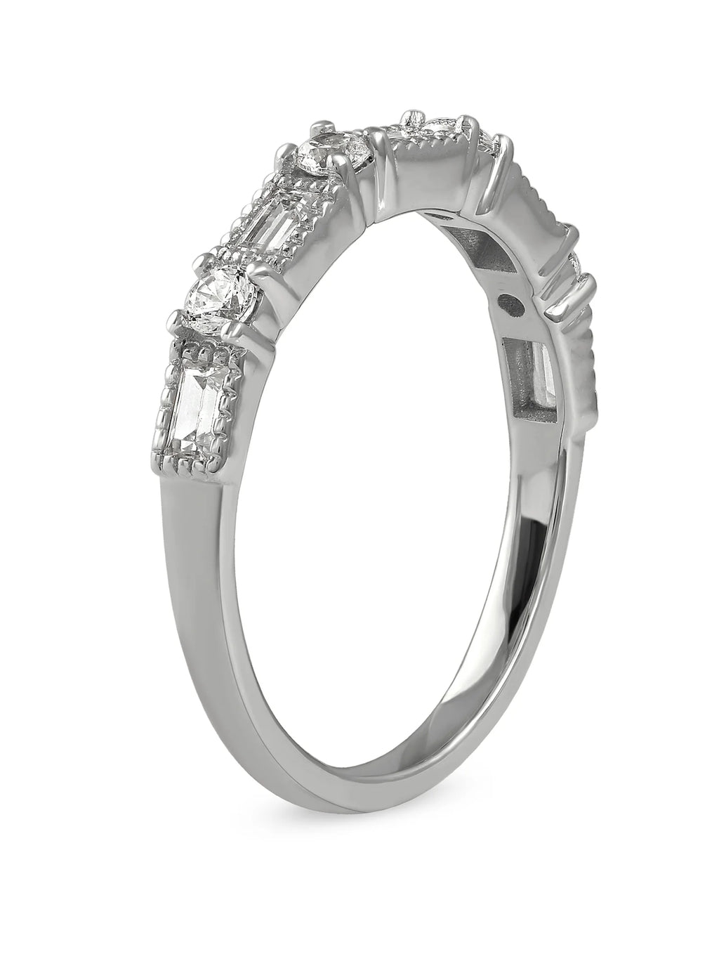 14K White Gold Diamond Women's Band N158