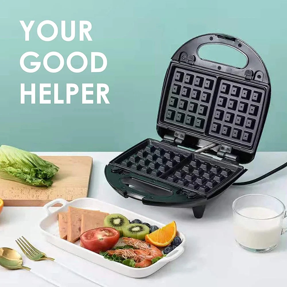 3 in 1 Stainless Steel Sandwich Waffle and Panini Maker G19512