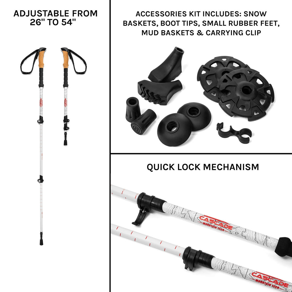 Carbon Fiber Cork Grip Trekking Poles K108177