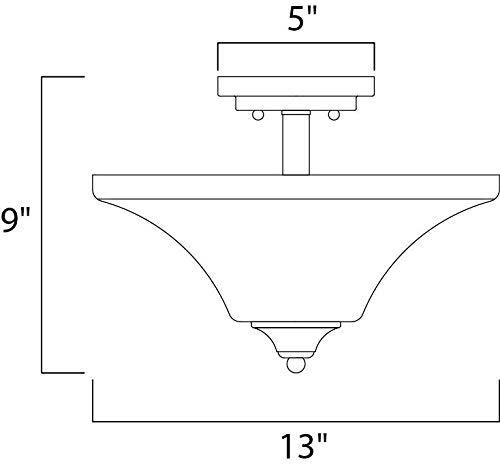 2 Light Semi Flush Mount Oil Rubbed Bronze T6205