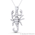 Oxidized .925 Sterling Silver Zodiac Sign Pendant Necklace U520298