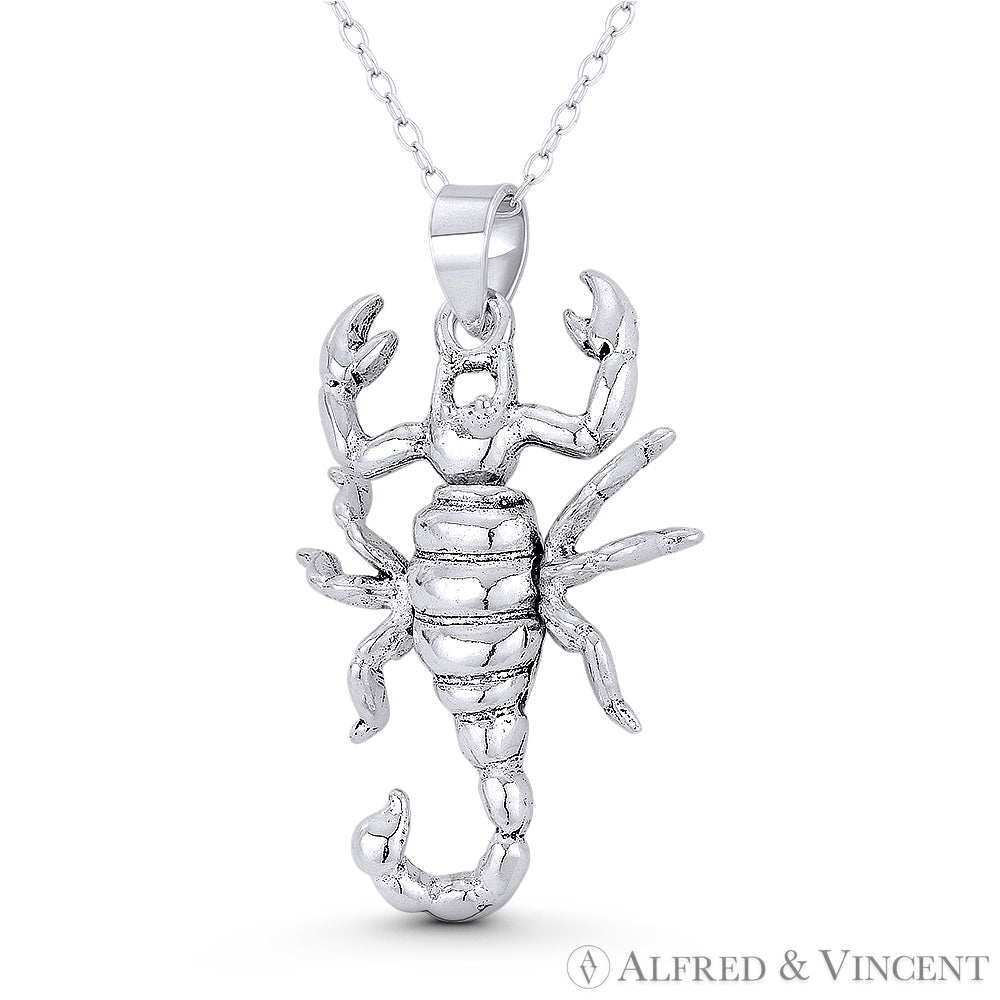 Oxidized .925 Sterling Silver Zodiac Sign Pendant Necklace U520298