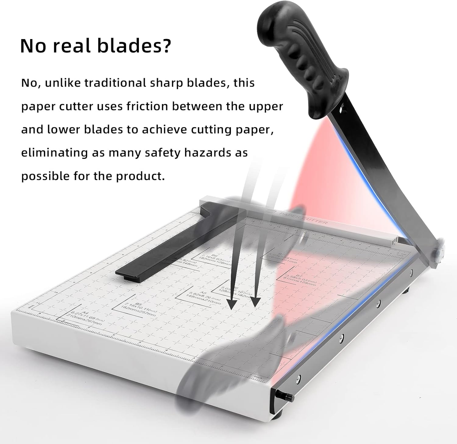 Paper Cutter A3 Guillotine 18” Cutting Length with Guard Rail Safety Blade Lock, 10-Sheet Capacity, Pack of 2 G55448