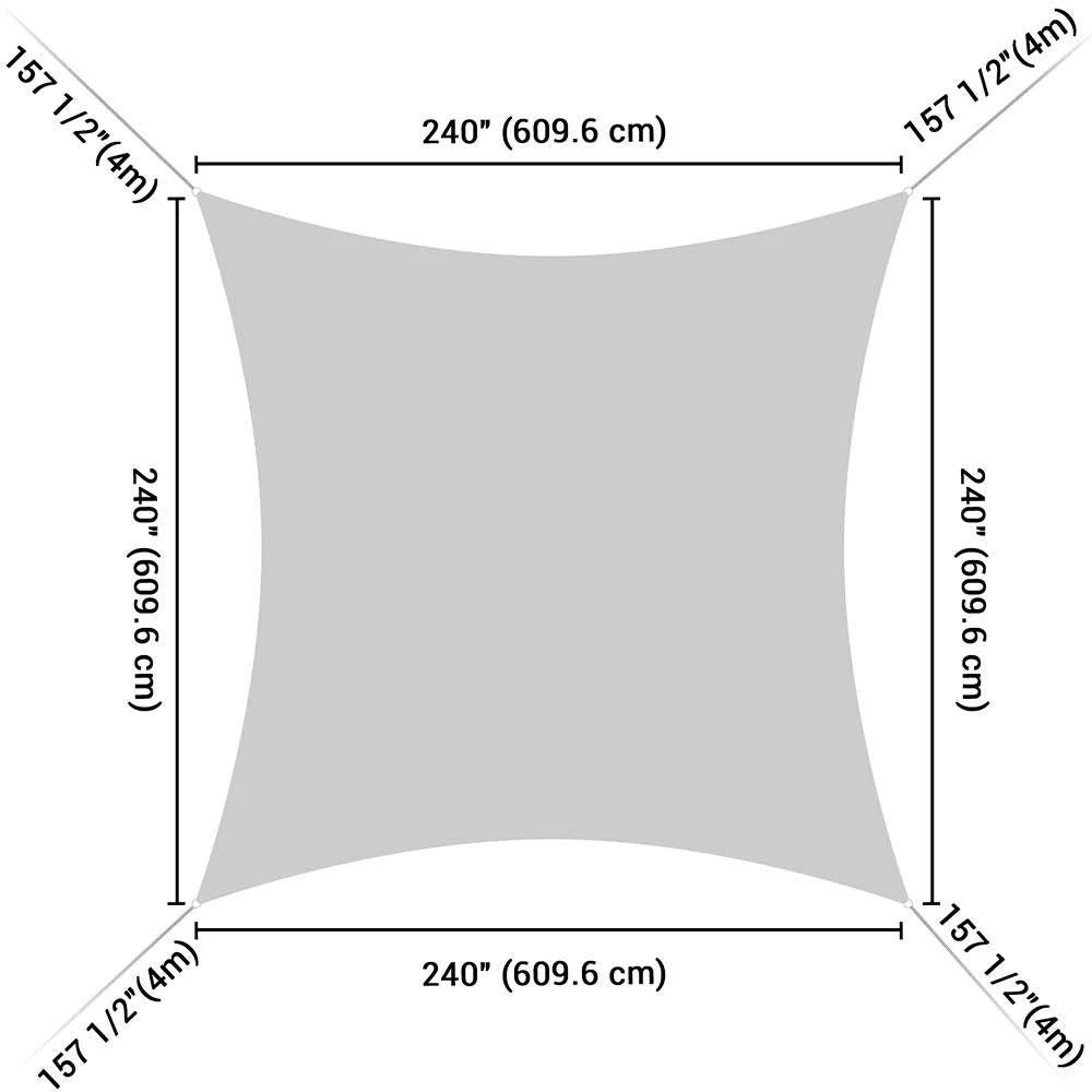Blue 20ft Sun Sail Shade Canopy H148