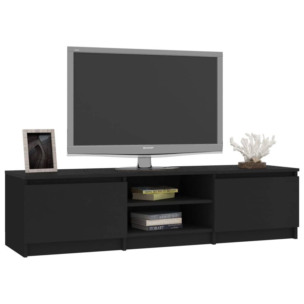 White and Sonoma Oak TV Cabinet Chipboard I382954