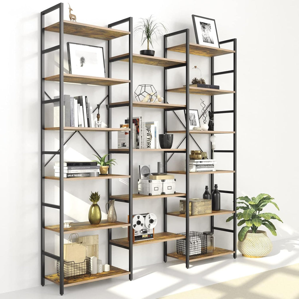 Rustic Brown 6-Shelf Bookcase N715936