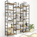 Rustic Brown 6-Shelf Bookcase N715936