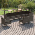 9 Piece Poly Rattan Outdoor Sectional Sofa Set C9274