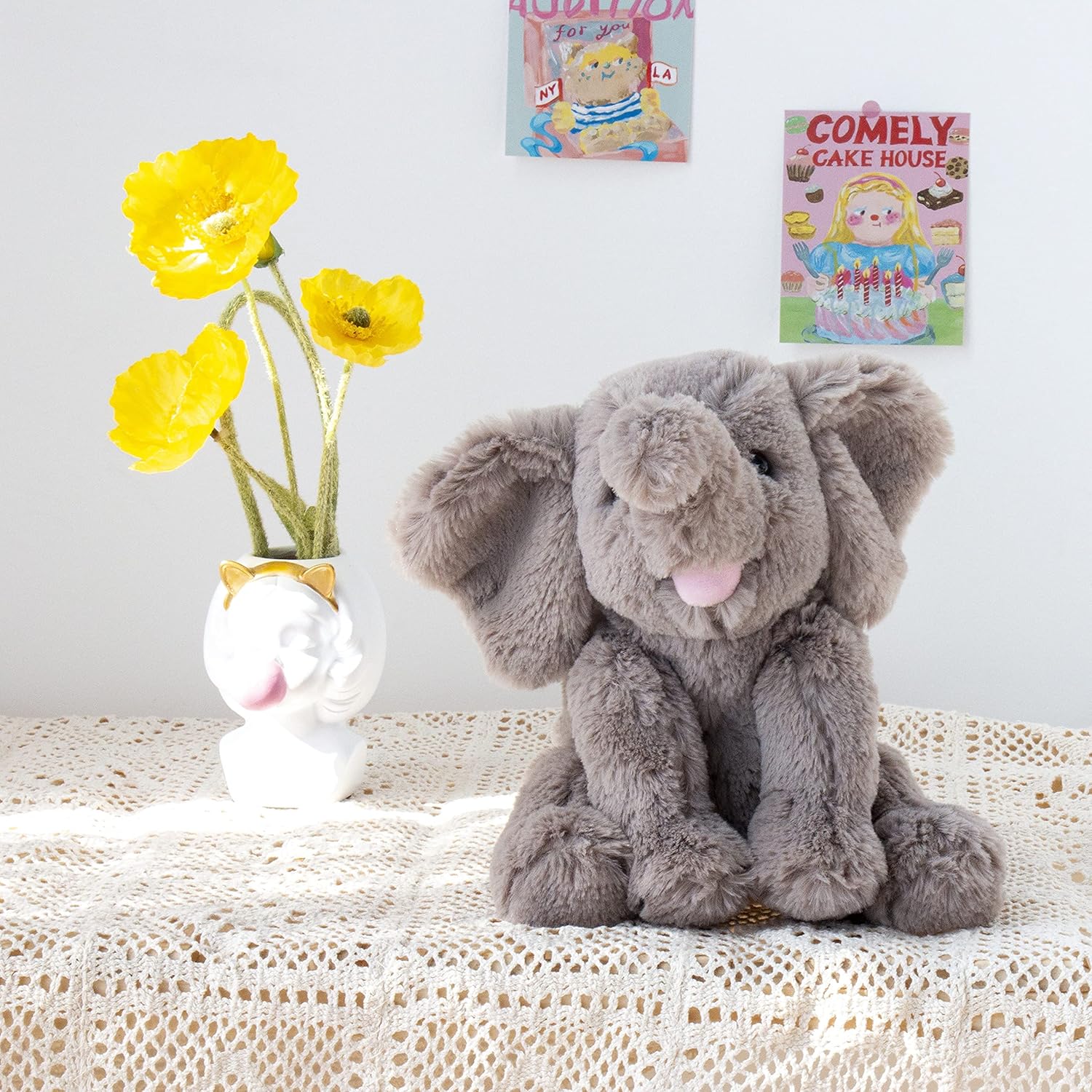 Gray 9'' Plush Stuffed Animal Toy Z96183