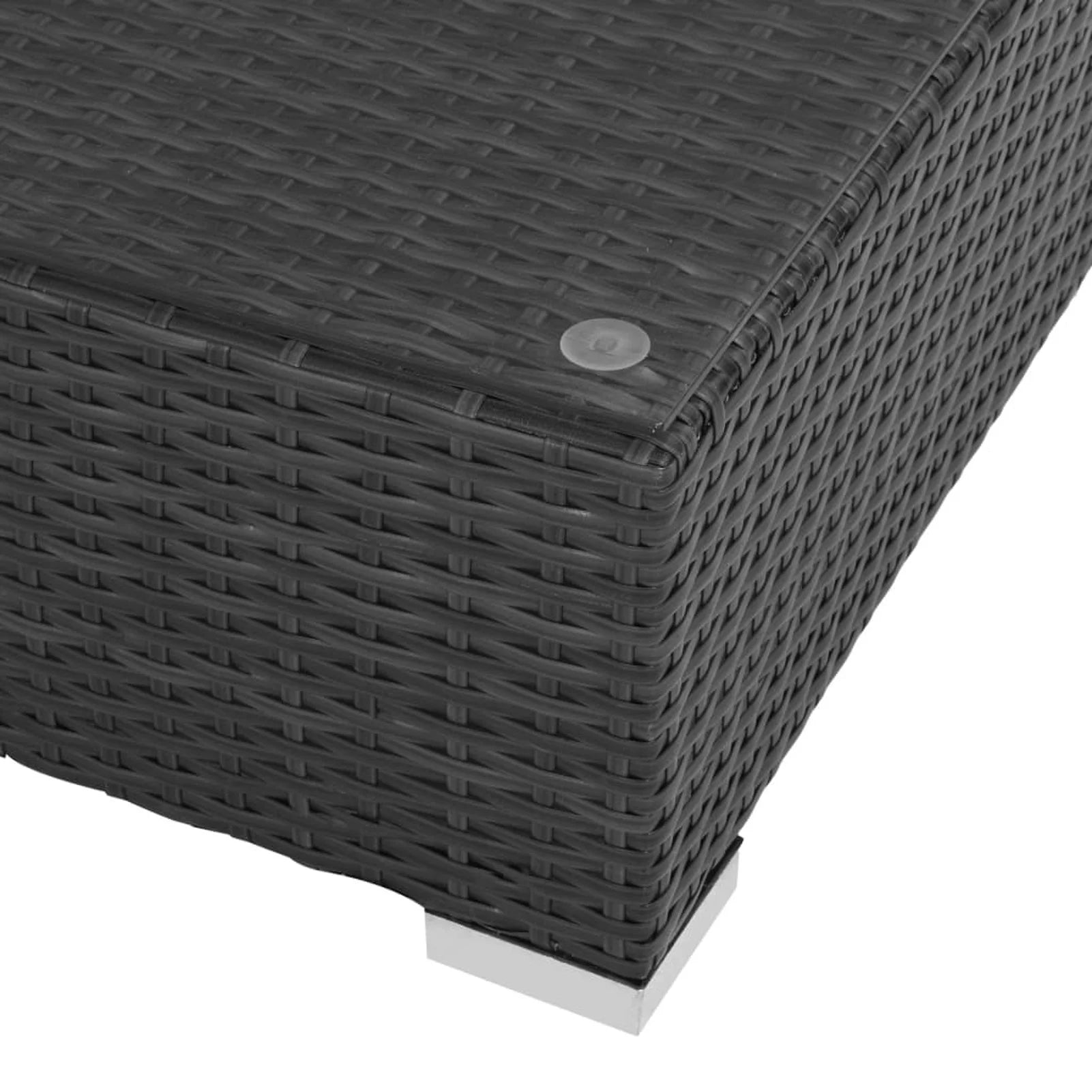 6 Piece Poly Rattan Outdoor Sectional Sofa Set with Coffee Table and Ottoman H114