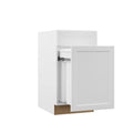 White Dual Pull Out Trash Can Base Kitchen Cabinet J62075