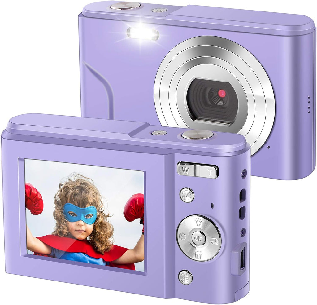 1080P Mini Digital Camera 36MP 16X Zoom Rechargeable Point and Shoot Camera (2.4 inch Blue) Pack of 2 P15898