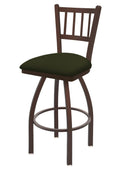 Contessa 30x22 Swivel Bar Stool with Bronze Finish and Canter Pine S I320