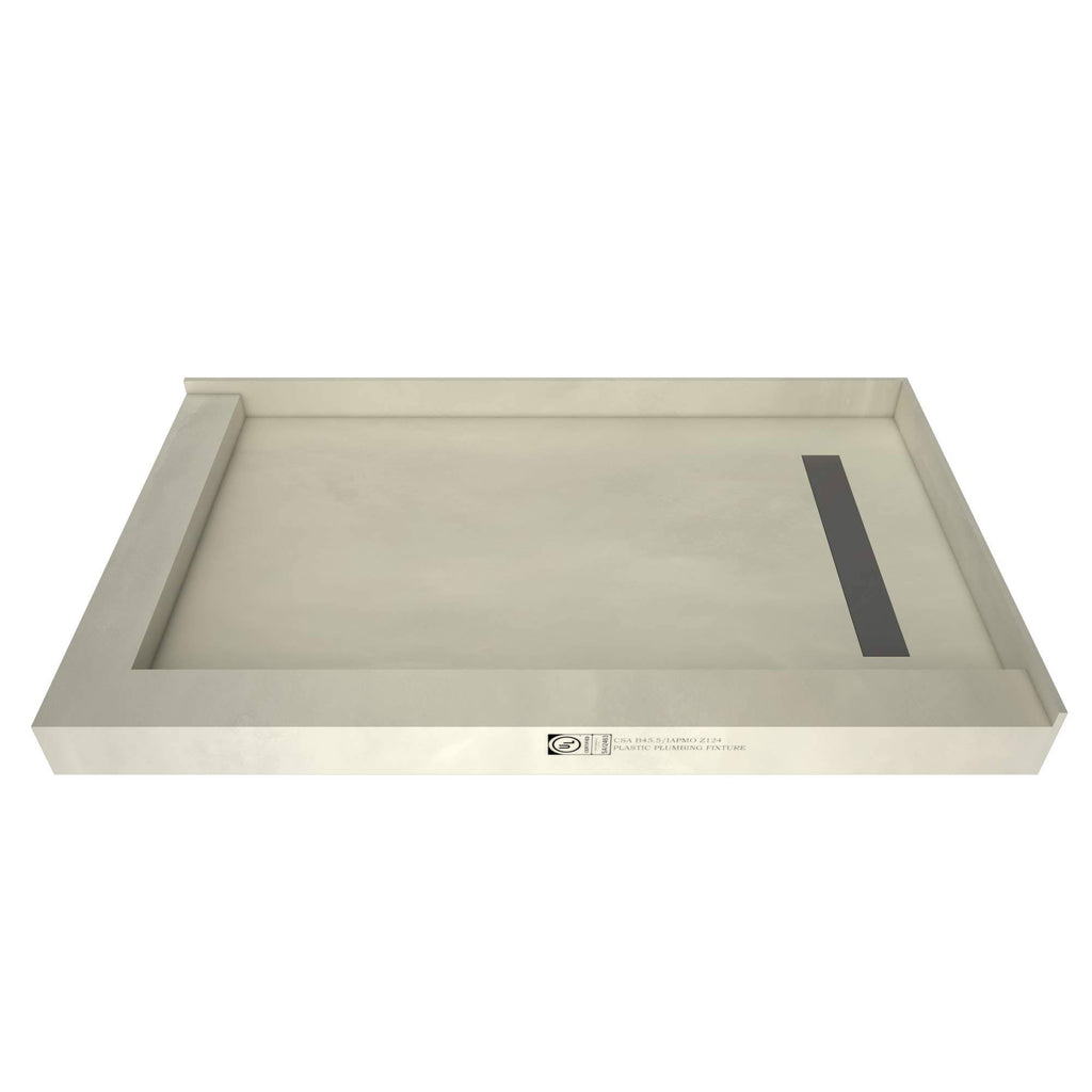 60x22 x 34x22 Double Threshold Shower Base with Drain Top I7800