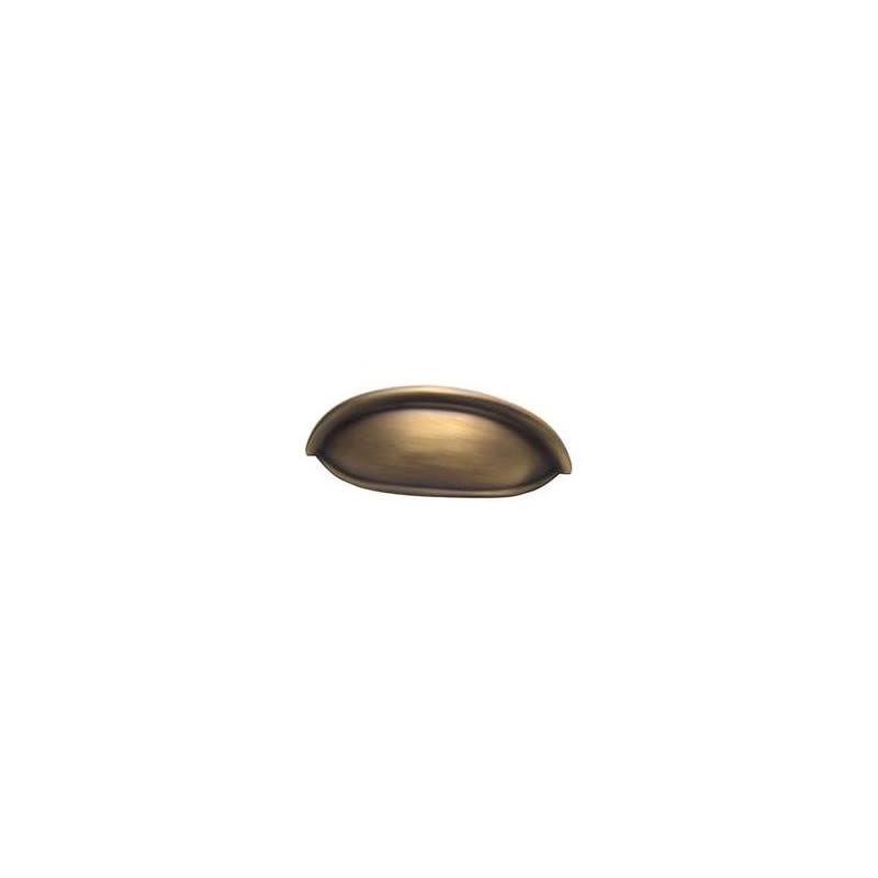 Antique Light Brass Cup Pull K8437