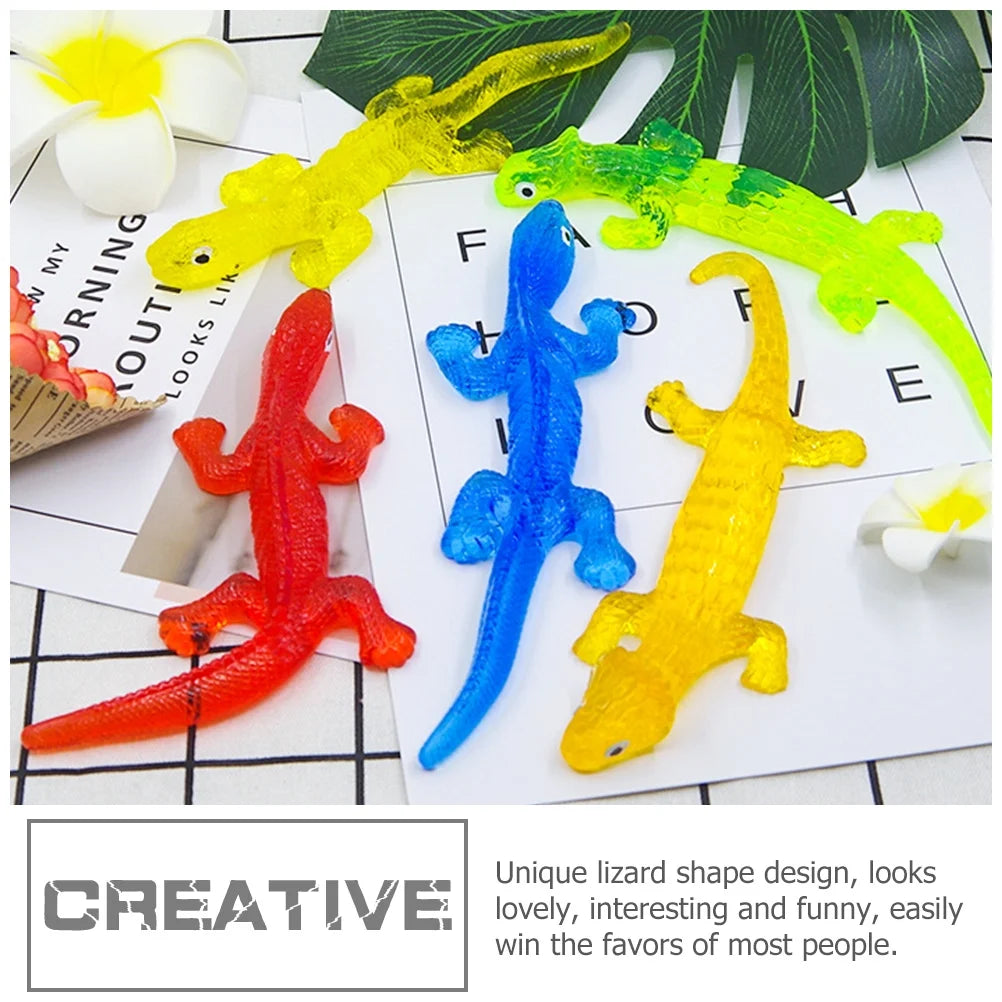 4 Pcs Rubber Stretchy Children’s Toys Lizards Reptile Figurine N191